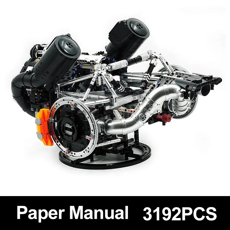 MOLD KING 10248 Tecnico di fascia alta JZK V8 Hyper Motore Modello Building Block Assemblaggio di mattoni Puzzle Giocattolo fai da te Ragazzo Regalo di Natale Capretto