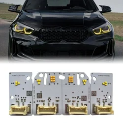 Yellow Angel Eye DRL For 2019 - 2023 BMW 12 Series F40 118i F44 228IX M235IX LED Headllight Daytime light Set of Boards Red Blue