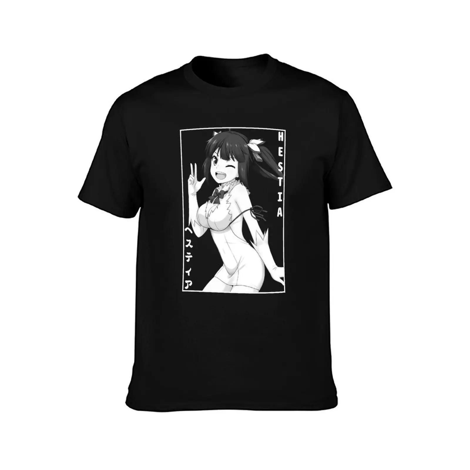 Hestia ヘスティア Is It Wrong To Pick Up A Girl In A Dungeon T-Shirt Plus Size Basic Short Sleeve Top T-Shirt