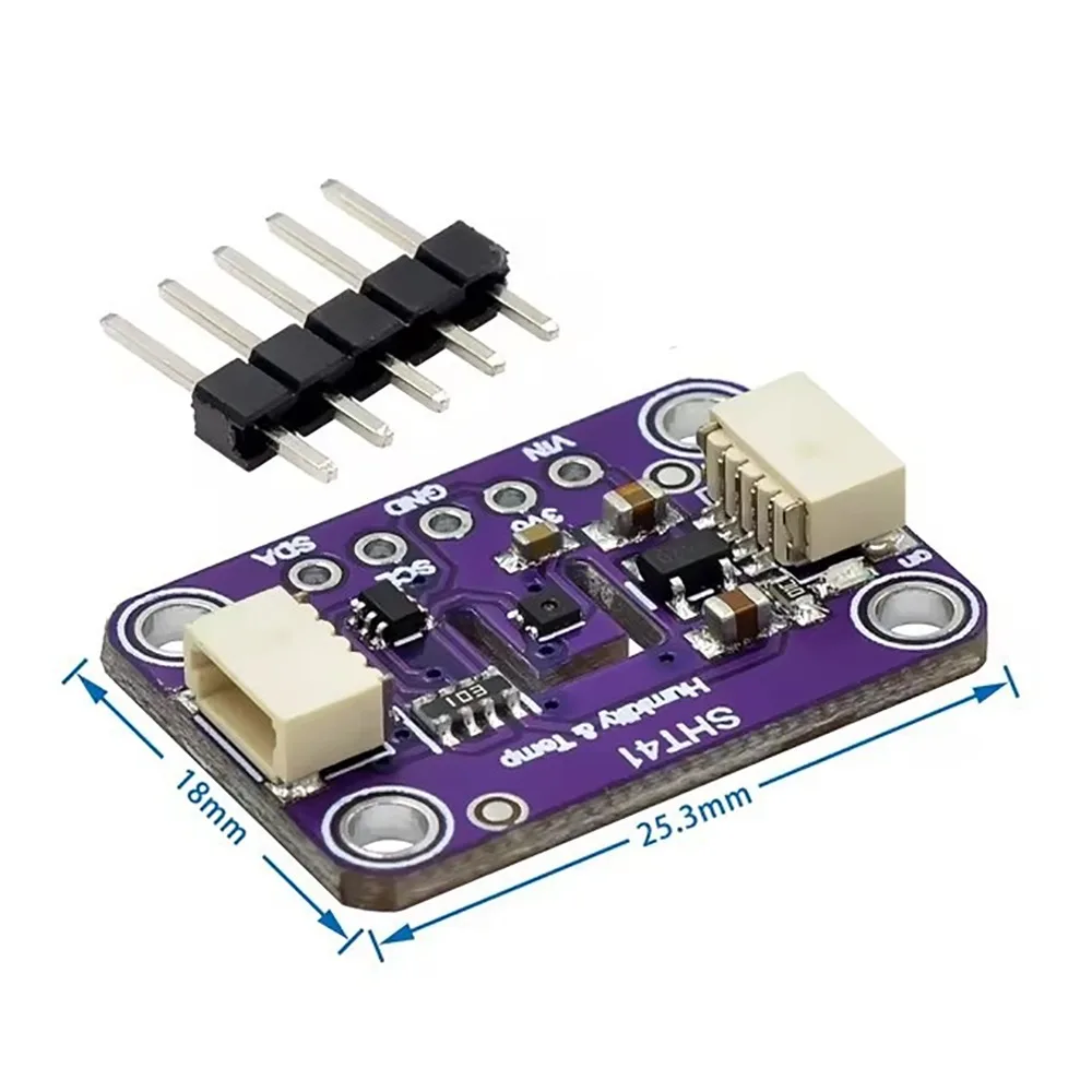 SHT40 SHT41 SHT45 Temperature Humidity Module IIC I2C 3.3V-5V Humidity Monitoring Sensor Low Power for QWIIC