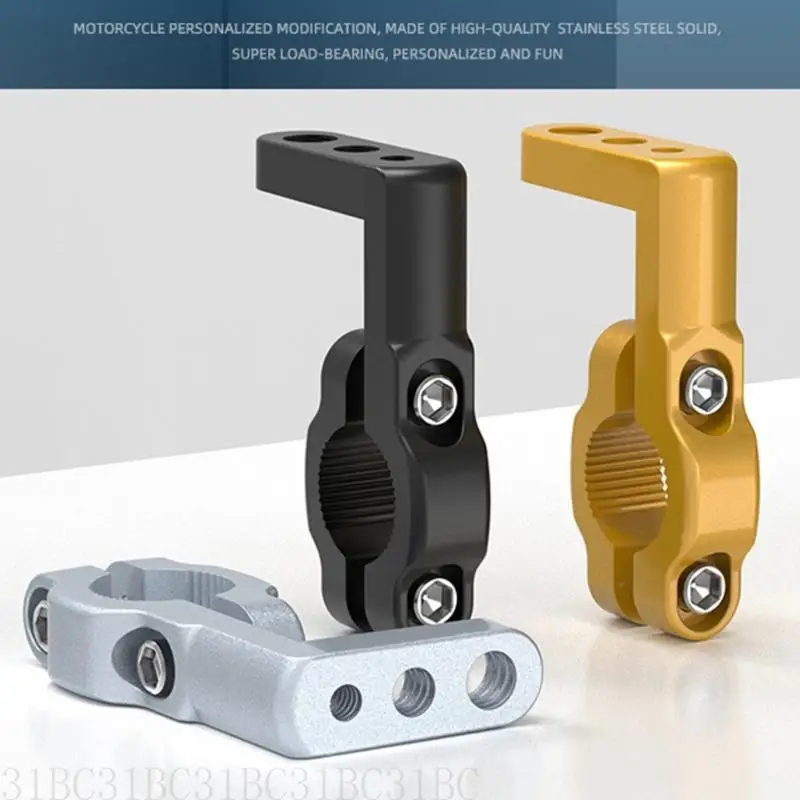 652F Aluminum Motorcycle Mount Easy Installation & Stable Performances Handlebar Bracket set for Spotlights & Map Devices