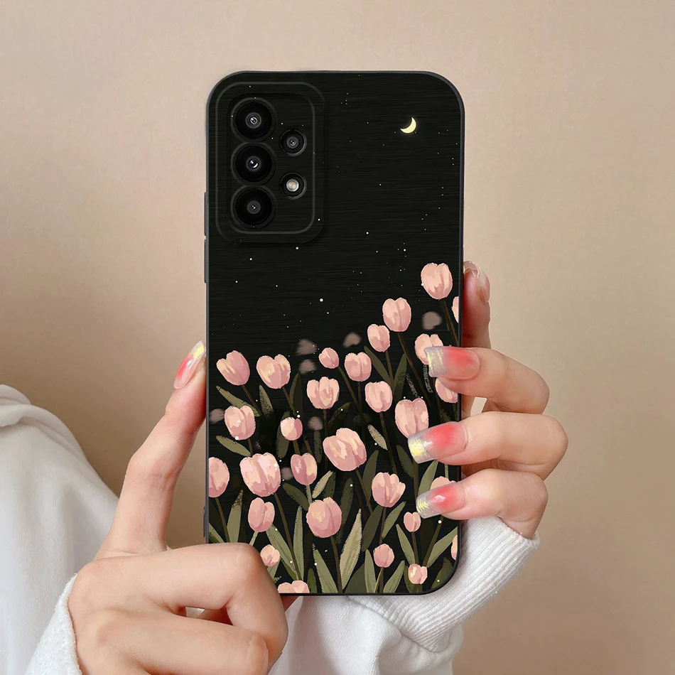For Samsung Galaxy A23 5G Case Cute Design Soft Liquid Silicone Back Cover For Samsung A 23 Full Protection Phone Housing Fundas