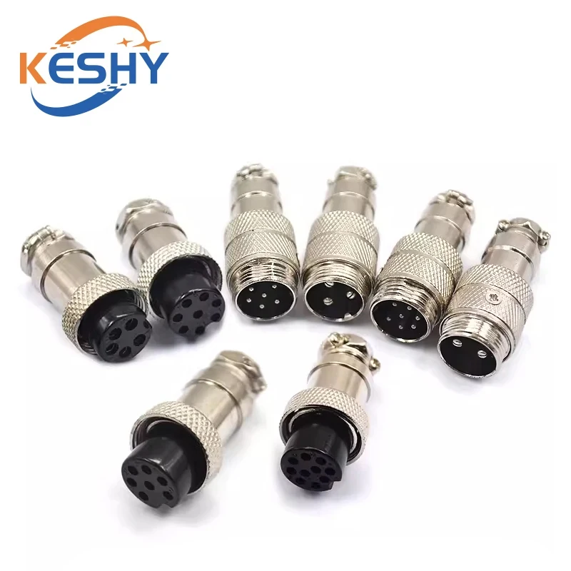 GX20 2/3/4/5/6/7/8/9/10/12/14/15 Pin 20Mm Pria + Wanita Tipe Mur Melingkar Panel Kawat Steker Soket Konektor Penerbangan