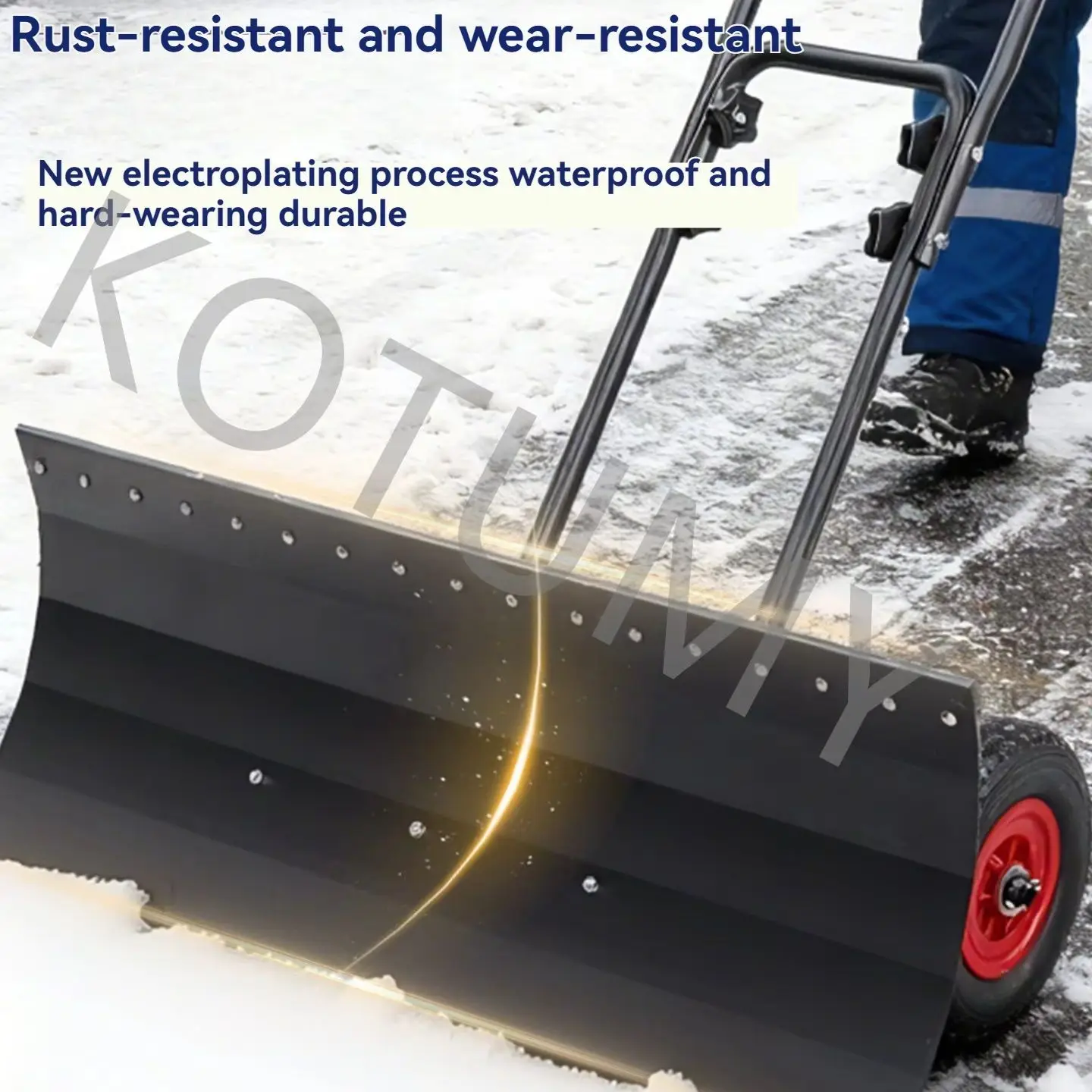 Road Snow Removal Large Hand Push Snow Removal Artifact Snow Removal Machine Wheeled Household