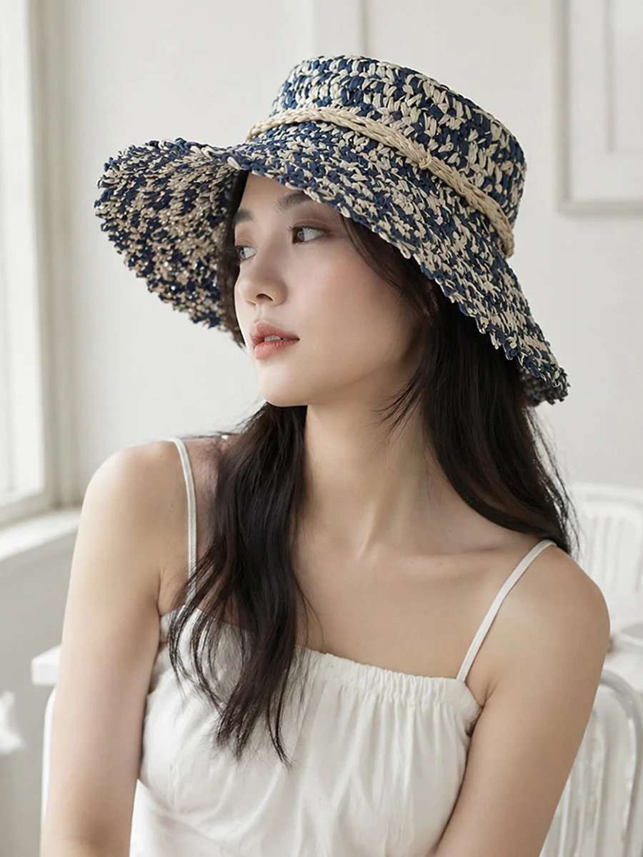 cappello-di-paglia-di-lusso-fatto-a-mano-a-tesa-larga-protezione-solare-estiva-cappello-da-pesca-per-vacanze-con-parte-superiore-aperta-moon-tessitura-multicolore-di-lusso-leggero