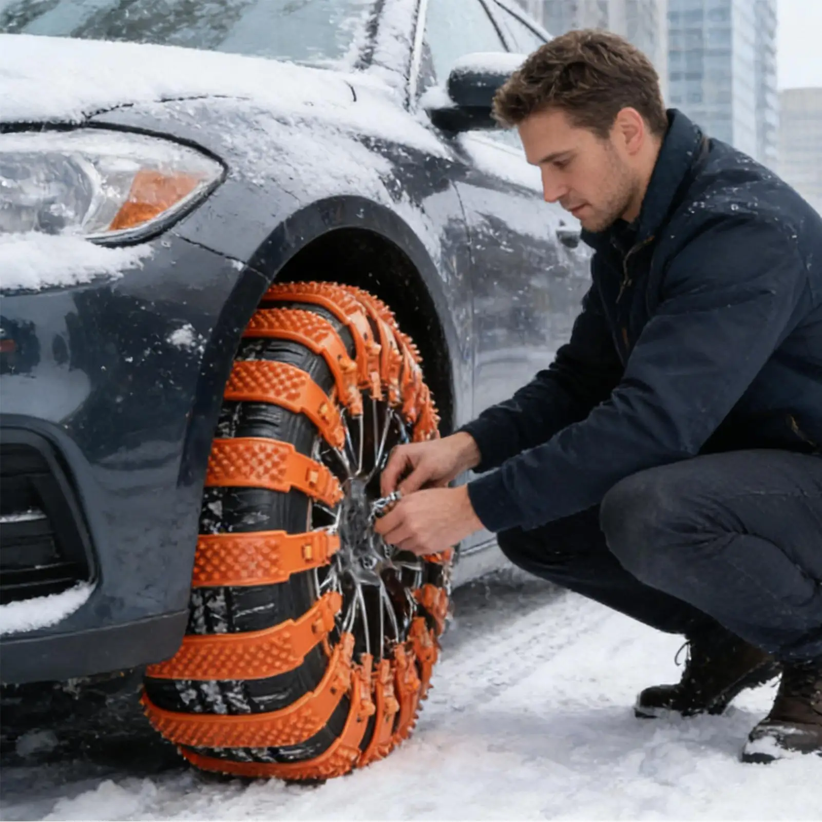Anti Skid Snow Chains Car Winter Tire Wheels Chains Bad Terrain Wheels Anti-slip Tie Emergency Universal Lockout Artifact Tools