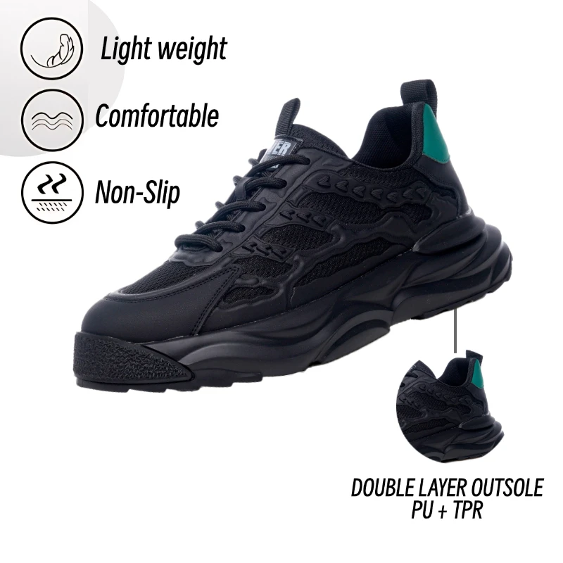 

Fipatbu Sneakers For Men Lightweight Comfortable Sports Shoes Breathable Mesh Surface Anti-slip Outdoor Lace Up Chaussure Hommes