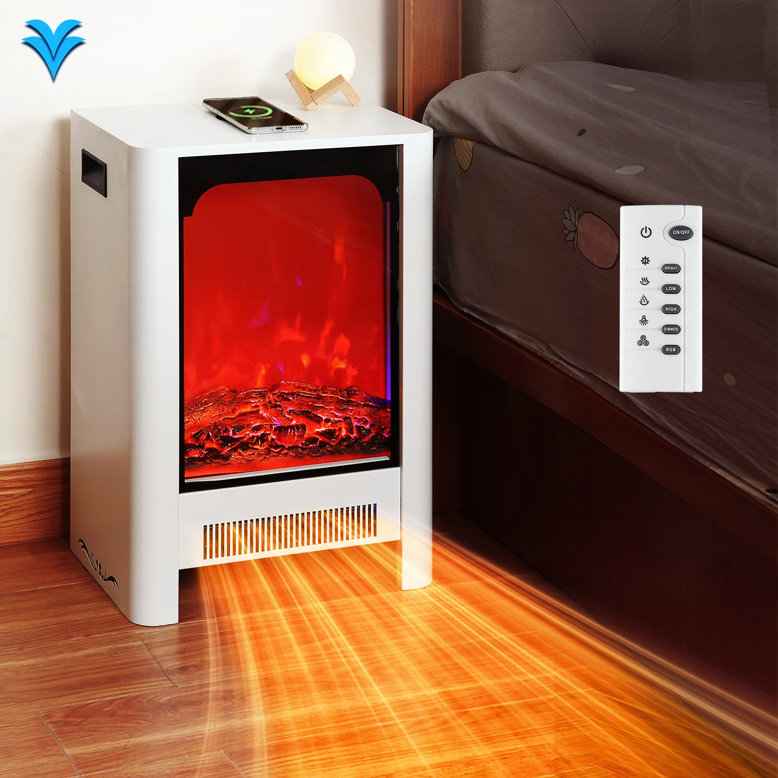 

Freestanding Smart Desktop Electric Fireplace Stove Heater 3D Ifireplace Fast-Heating for Bedroom Use Indoor PTC Element