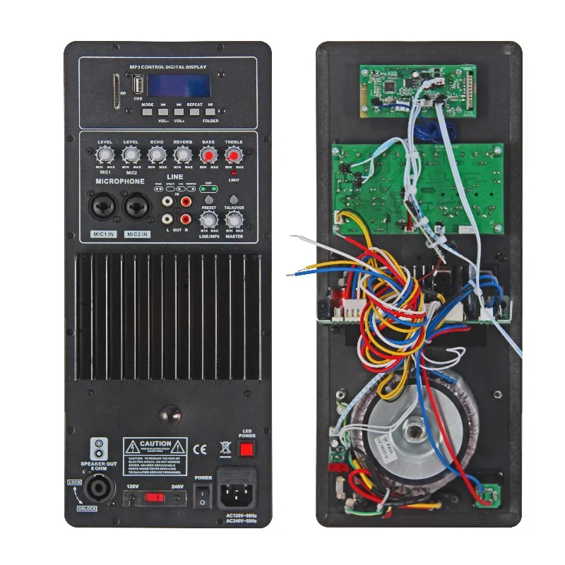 200W Features DSP, ECHO, Reverb Functions for a Full-range Class AB Amplifier Module for Professional Active Speakers