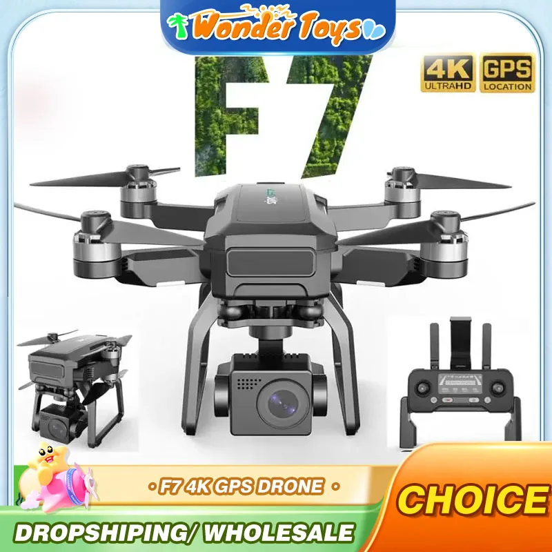

F7 4K Pro Gps Drone 4K Profesional Quadcopter with Camera Hd 3 Axis Gimbal Aerial Photography Brushless 3Km 30Min Dron