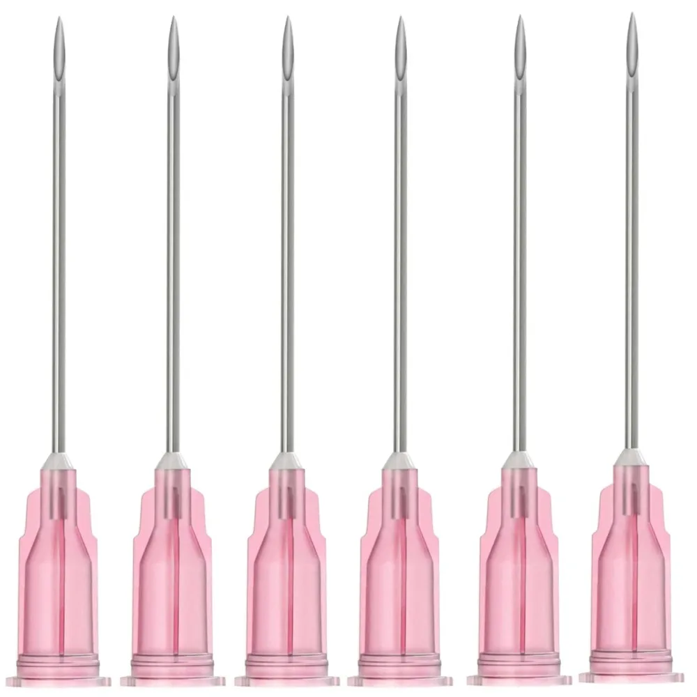 

60 шт. одноразовых острых игл 18G для гиалуроновой кислоты, стерильные, из нержавеющей стали, для татуировок