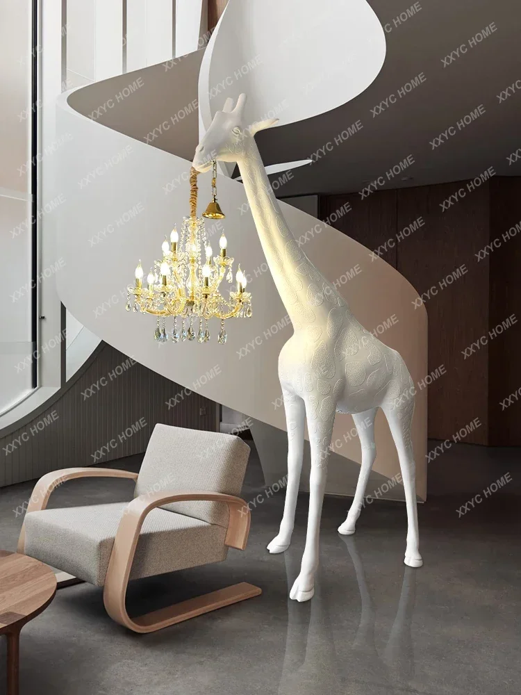 

Animal Sculpture Giraffe Floor Lamp Creative Exhibition Hall Decoration Floor Lamp