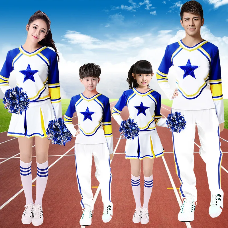 Cheerleading attire for the opening ceremony of the women's sports meet, football baby adult group dance performance costumes