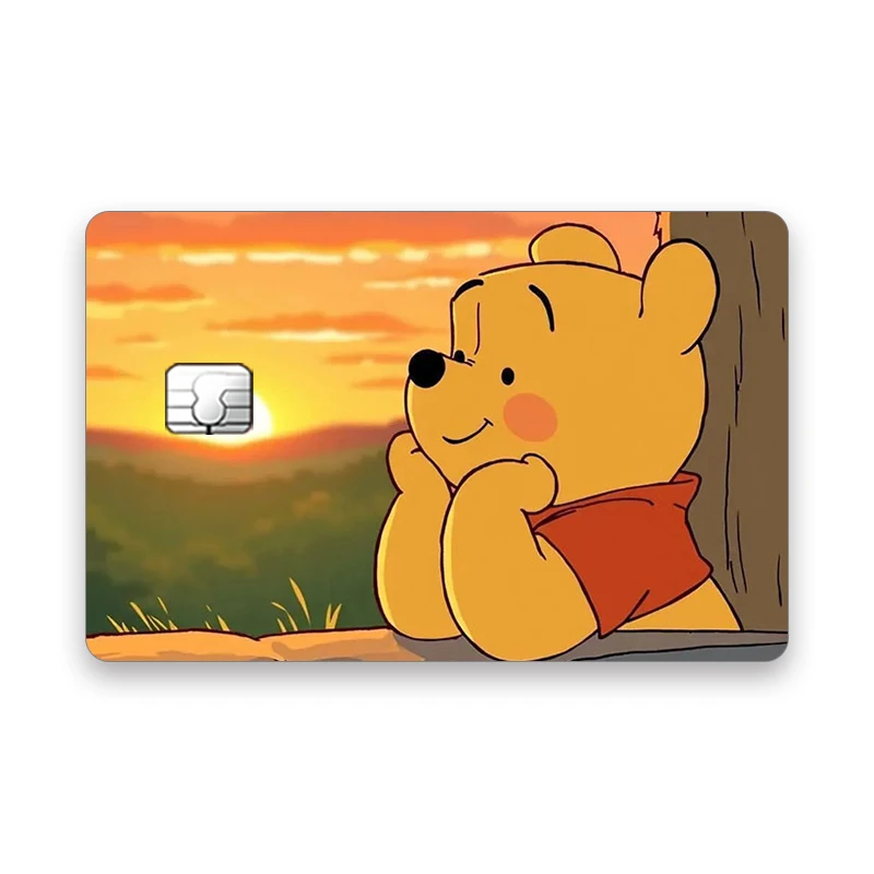 Pooh Bear Card Stickers Winnie Piglet Tigger Cartoon ID Campus Patch Interest Characters Eeyore Learn Supplies Birthday Gift