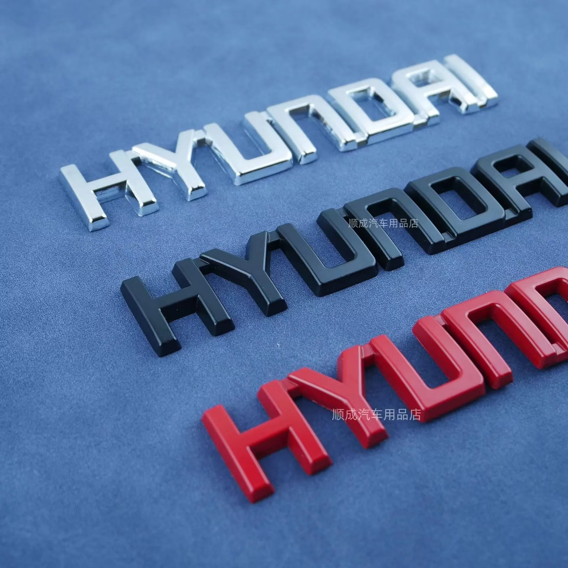 3D Metal Letters Logo Emblem For Hyundai Sonata Azera Coupe SantaFe Genesis Accent Creta Car Fender Badge Rear Trunk Sticker