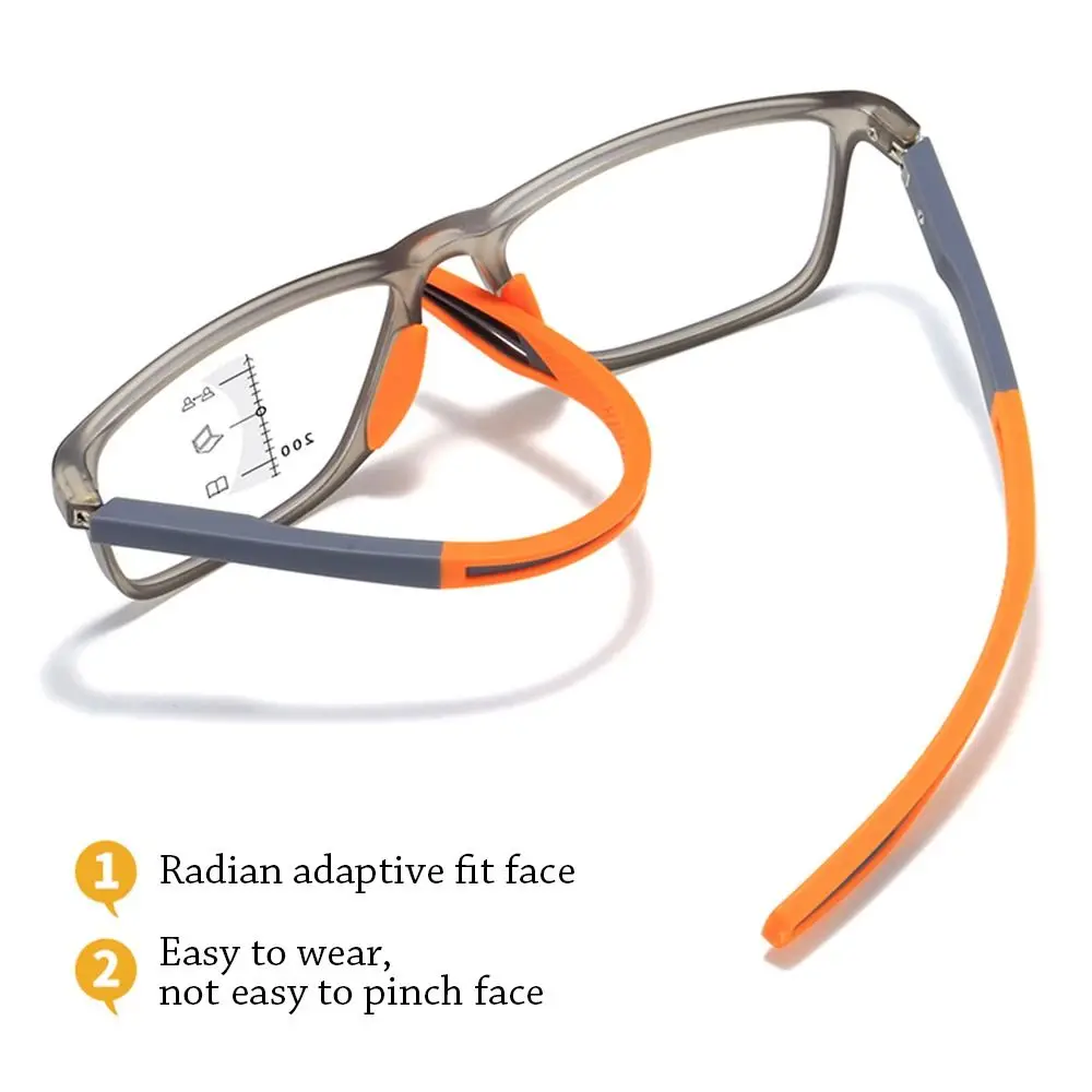 Blue Ray Blocking Anti-Blue Light Reading Glasses Progressive Near Far Multifocal Square Eyeglasses Eye Protection Ultralight view 4