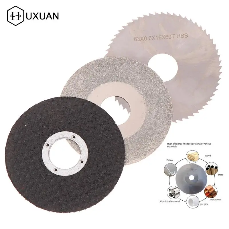 Circular Saw Blade Chainsaw Blade 2.5in 63mm Resin HSS Alloy Saw Blade 60mm Emery Saw Blade Cutting Disc Electric Saw Accessory