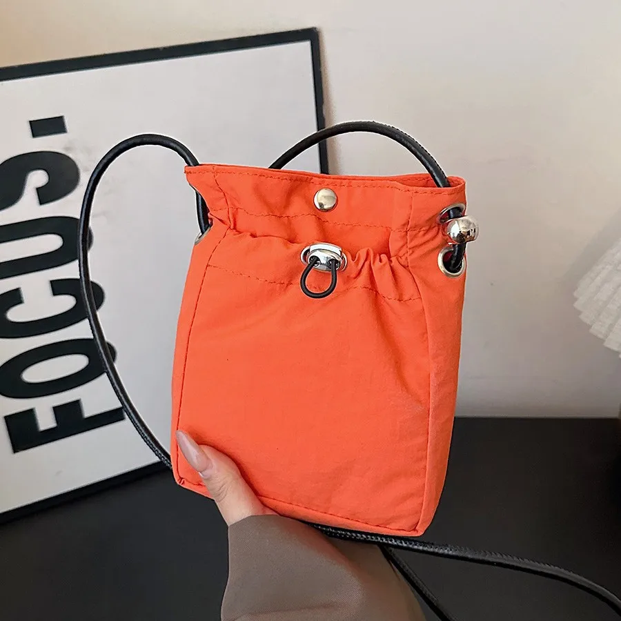Ladies' crossbody bag, soft mini mobile wallet, multifunctional square shoulder bag, crossbody bag, nylon crossbody bag