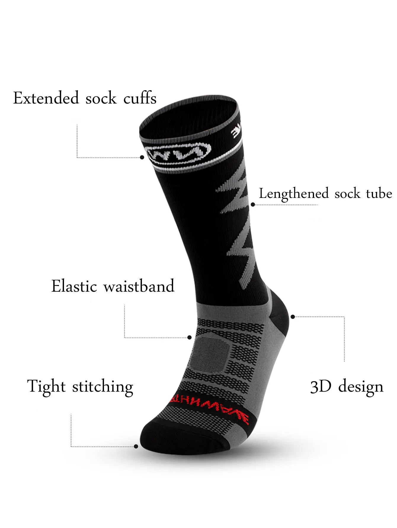 2 pairs of NW outdoor running training cycling socks, outdoor sports marathon socks, football basketball socks