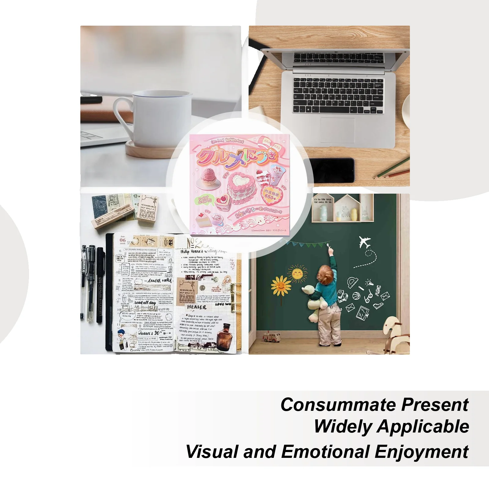 

30 sheets Ins Retro Japanese Cute Dessert Cake Decorative Stickers Book Scrapbooking Phone Case DIY Journal Collage Stickers