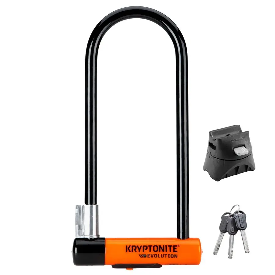 

Evolution Long Shackle Bike ULock, AntiTheft Security, 14mm Steel Shackle with Mounting Bracket and Keys, High Security for Bicy