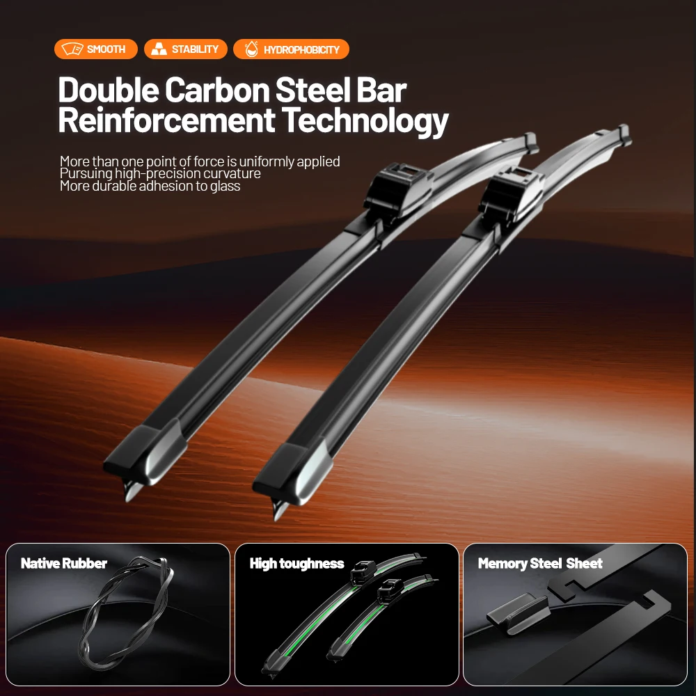 2 قطعة لمقعد إيبيزا 6L 6J 6F KJ 2002-2023 الجبهة ممسحة زجاج أمامي شفرات الزجاج الأمامي نافذة الملحقات 2003 2005 2008 2016 2017 #3