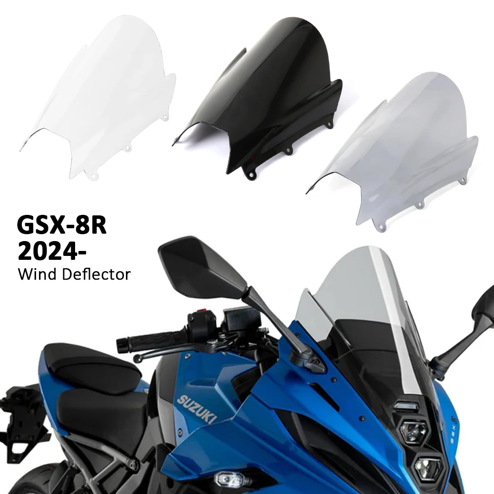 

New Motorcycle Windscreen Windshield Wind Deflector Flyscreen 3 Color For Suzuki GSX-8R GSX 8R GSX8R 2024 2025