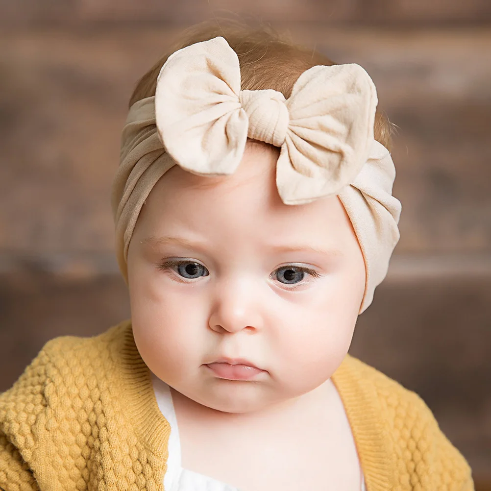 

7 Pcs Hair Ribbon Headband Bow Headdress Headbands for Babies Stretchy Tie Newborn Girl Child