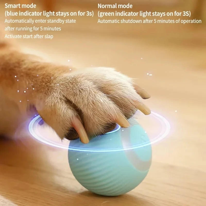 New Smart Mini Dog Toys Auto Rolling Ball Electrict Dog Toys For Small Cat Funny Self-moving Puppy Games Pet Indoor Interactive