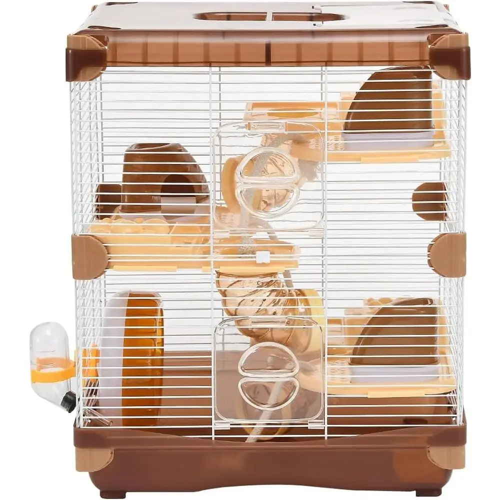 

Three-Tier Small Animal Hamster Home, 14.17x10.63x16.73, Ideal for Hamsters up to 3.5