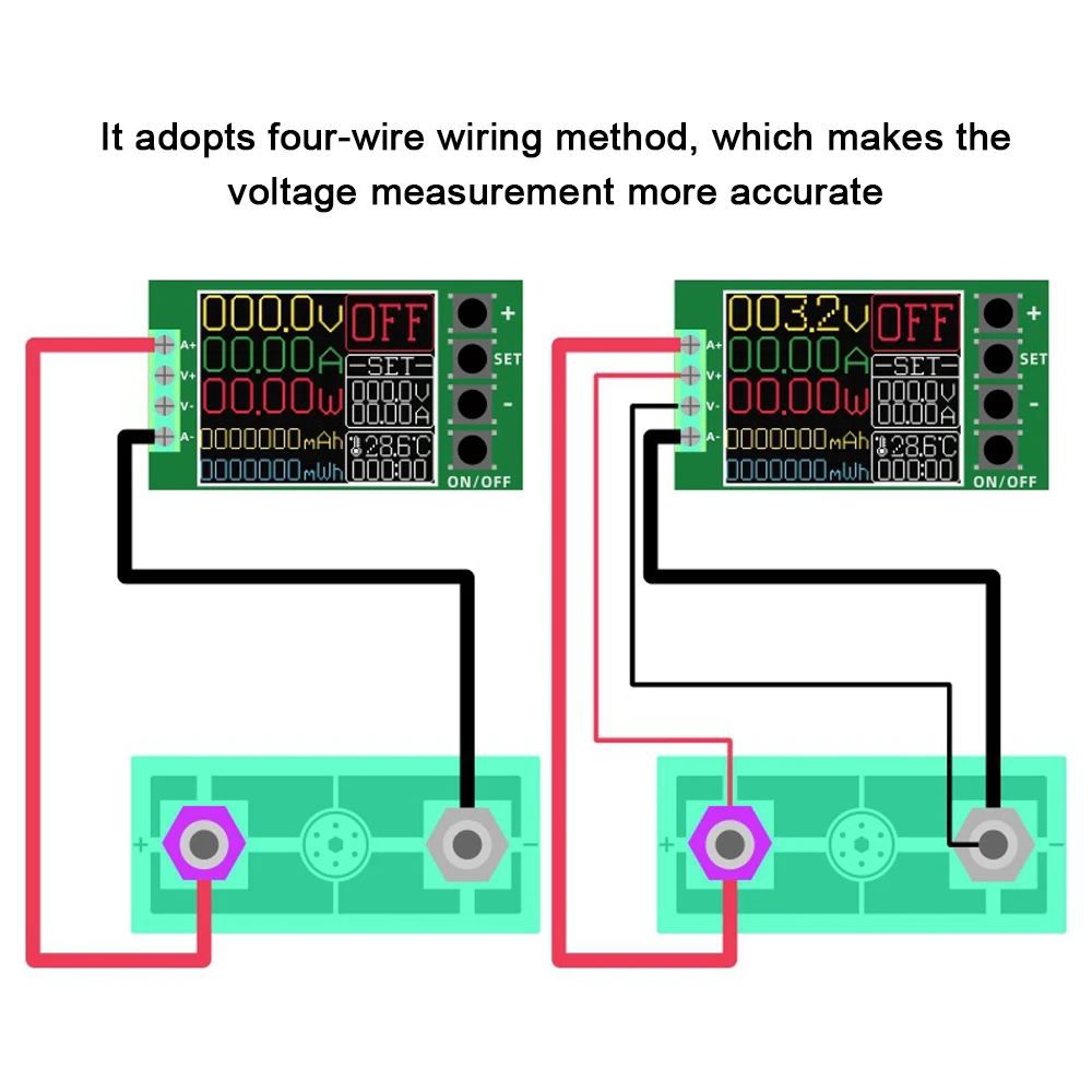 150W 10A Electronic Load 1.77inch TFT Display Power Battery Aging Test Meter Voltage Current  Discharge Monitor Four-wire Wiring