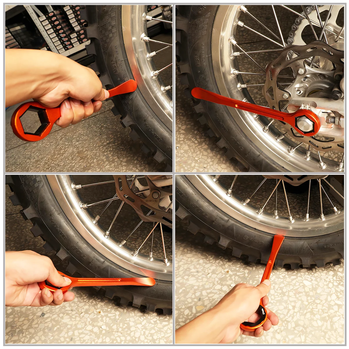 CNCオートバイタイヤ取り付けツール タイヤレバーレンチツール KTM EXC SX XC SXF XCF ハスクバーナ ハサベルグ ホンダ カワサキ スズキ用