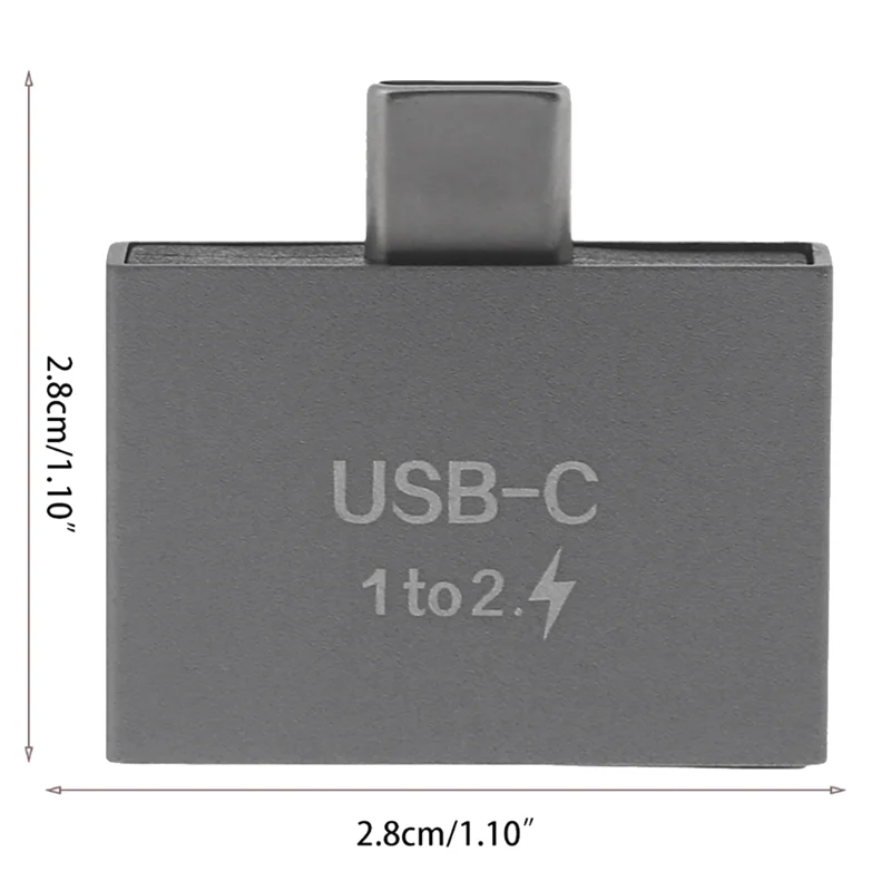 USB C Stecker auf Dual USB C Buchse Splitter Konverter Adapter Verlängerungsstecker für USB C PD Ladegerät PC Laptop