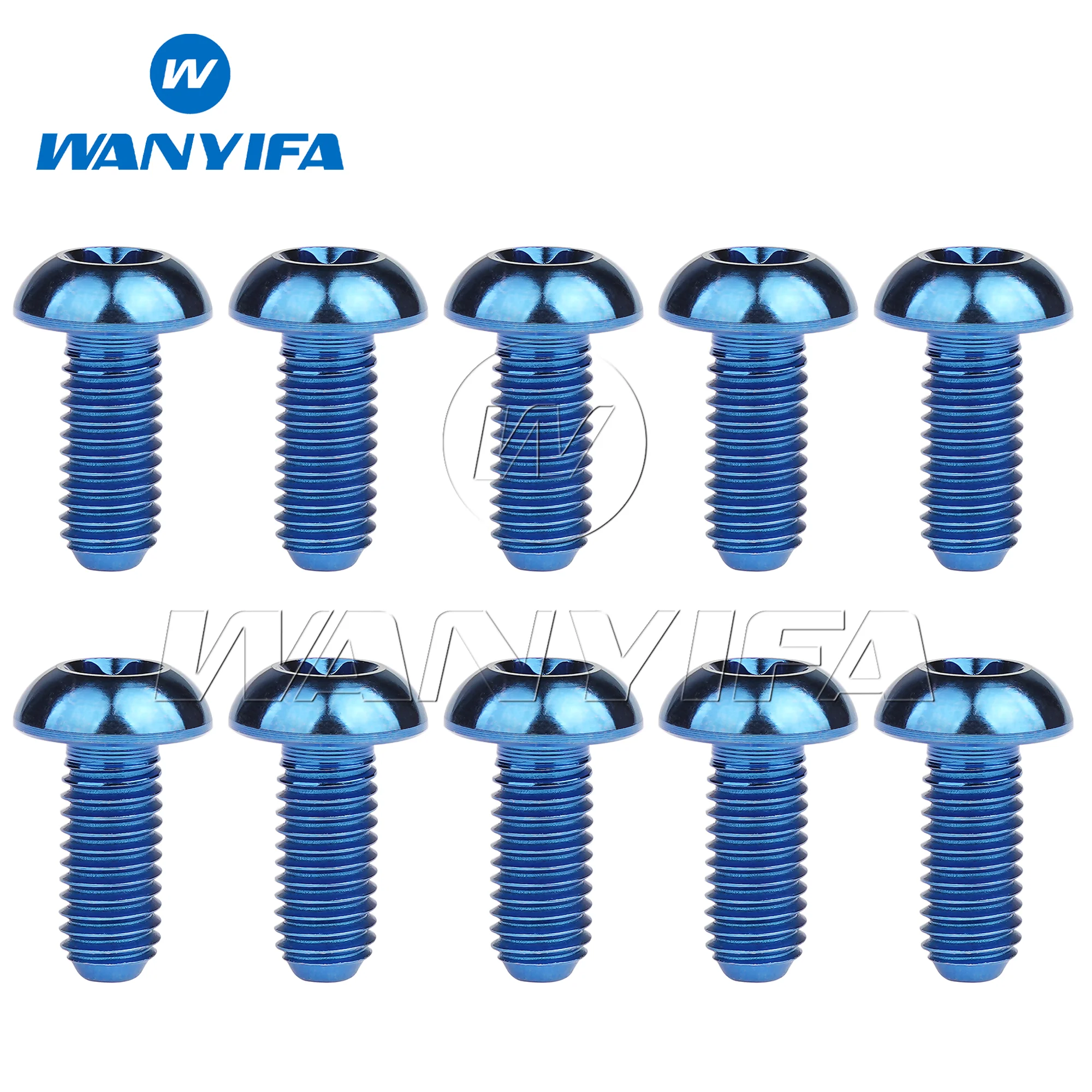Wanyifa Titanium Bolt M5x10 12mm T25 Torx Head Screw for Bicycle Water Bottle Cage Cycling Bike Accessory 4pcs/10pcs