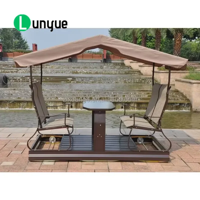 Modern Electric Hanging Swing Chair 4 Seater Outdoor Patio Garden Furniture Set Durable Weather Resistant Comfortable