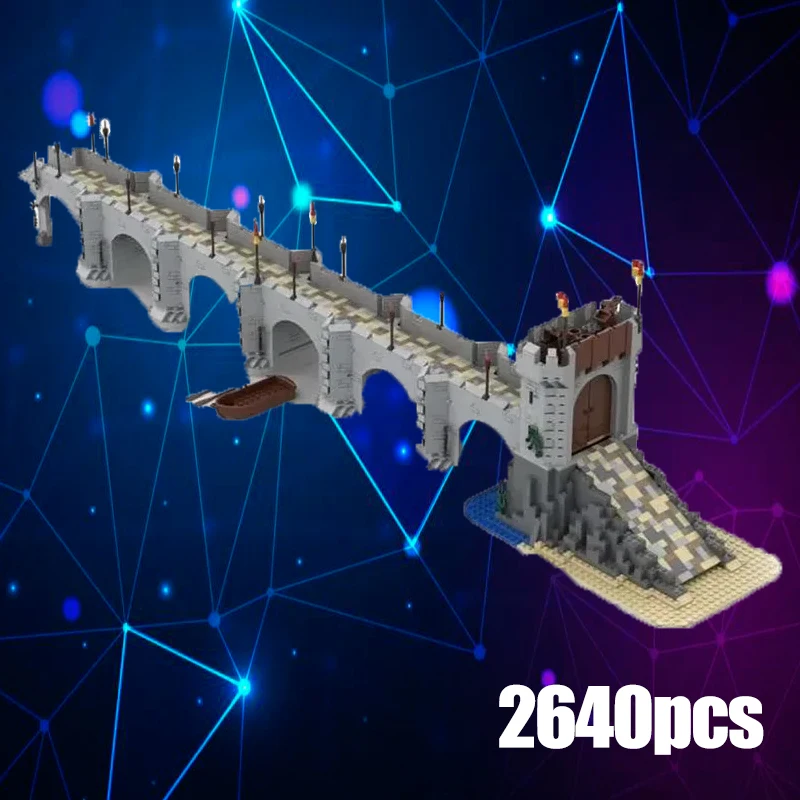 

YcMoc Building Technology Blocks The castle Bridge of the Brave Knight DIY Toys For Kids Children Gifts architecture blocks