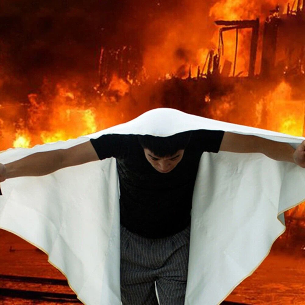 1.5M Fire Blanket Fire Shelter Fiberglass Fire Flame Retardant Emergency Survival Safety Cover Fire Emergency Blanket