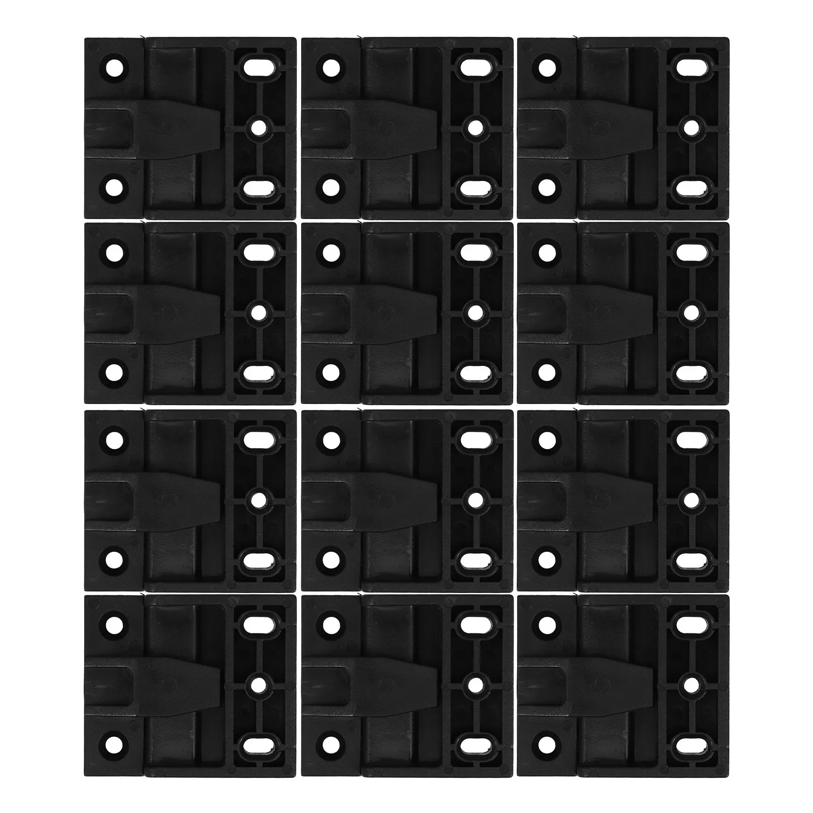 12Set Roman Column Buckle Connector Adjustable Plastic Furniture Clips False Front Cabinet Clips Wall Cabinet Support Shelf
