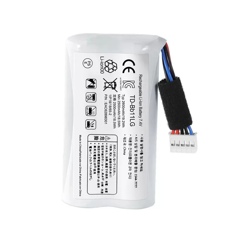 TD-Bb11LG 7.4V 2600mAh 19.2Wh Replacement Li-ion Battery for LG PK5 PK7 NP7550 P7 Xboom Go PK7 Music Flow P7 Bluetooth Speaker