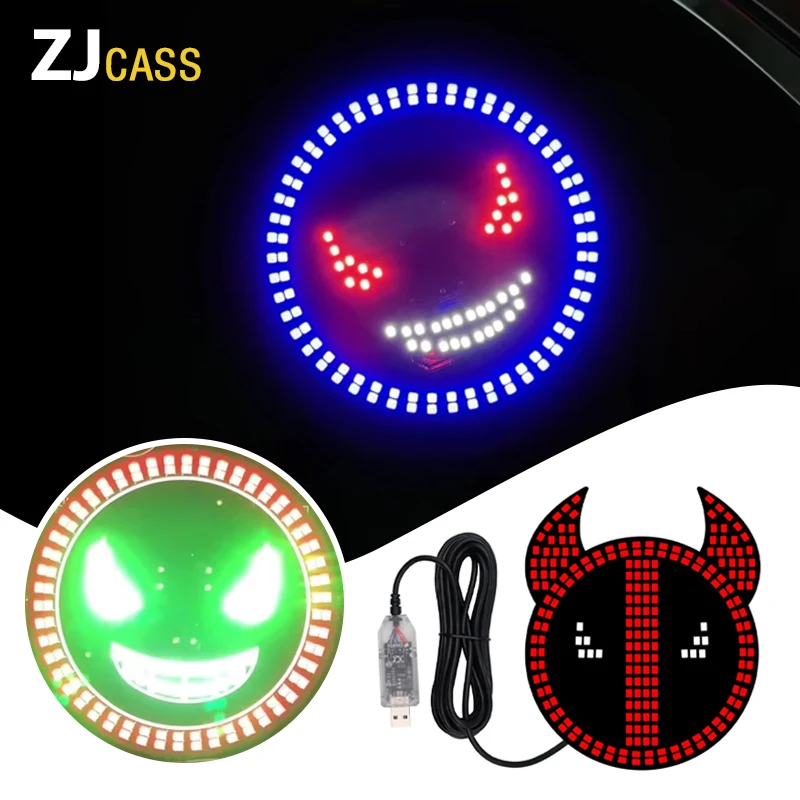 

Dynamic Demon Eye Lights for Car Front & Rear Glass Animated Blinking Devil's Eye Windshield Display Universal Car Accessories