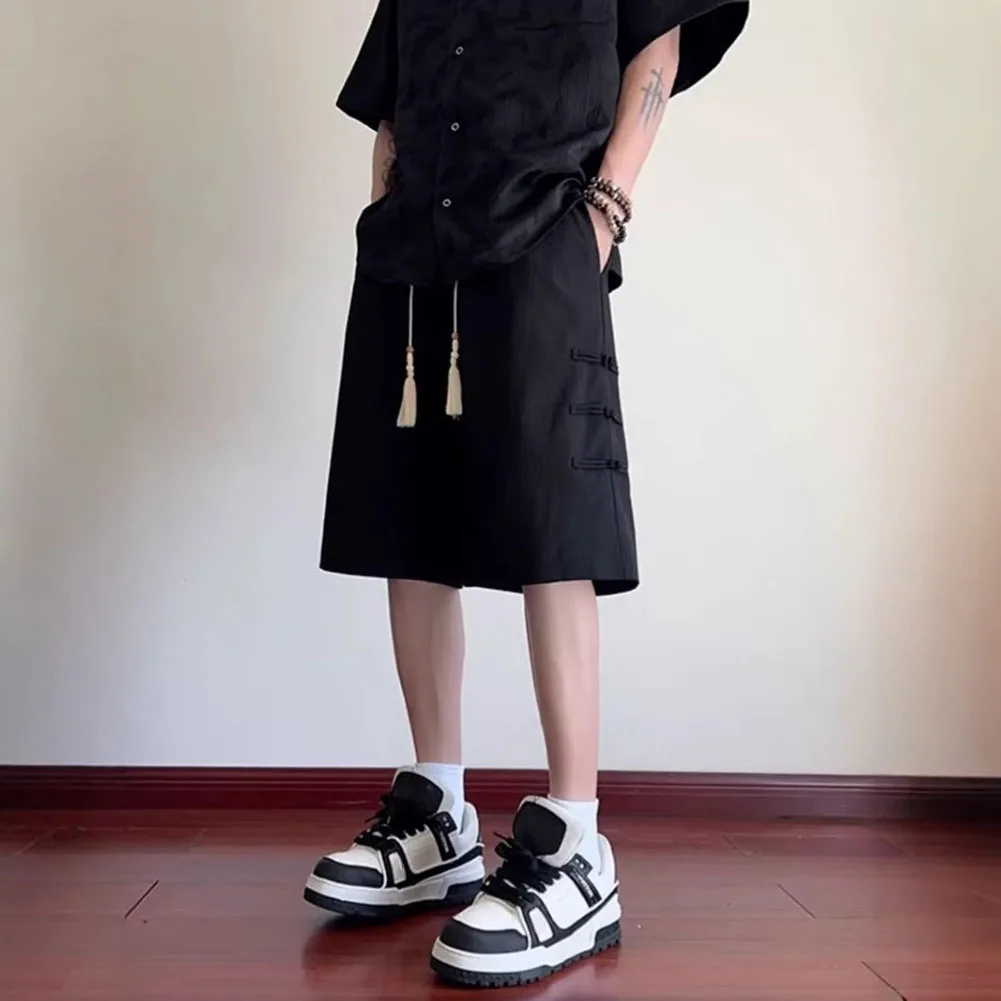 Summer Daily Wear Casual Outdoor Activities Loose Summer Shorts Straight Leg Shorts Clothing 55 Cotton 45 Spandex