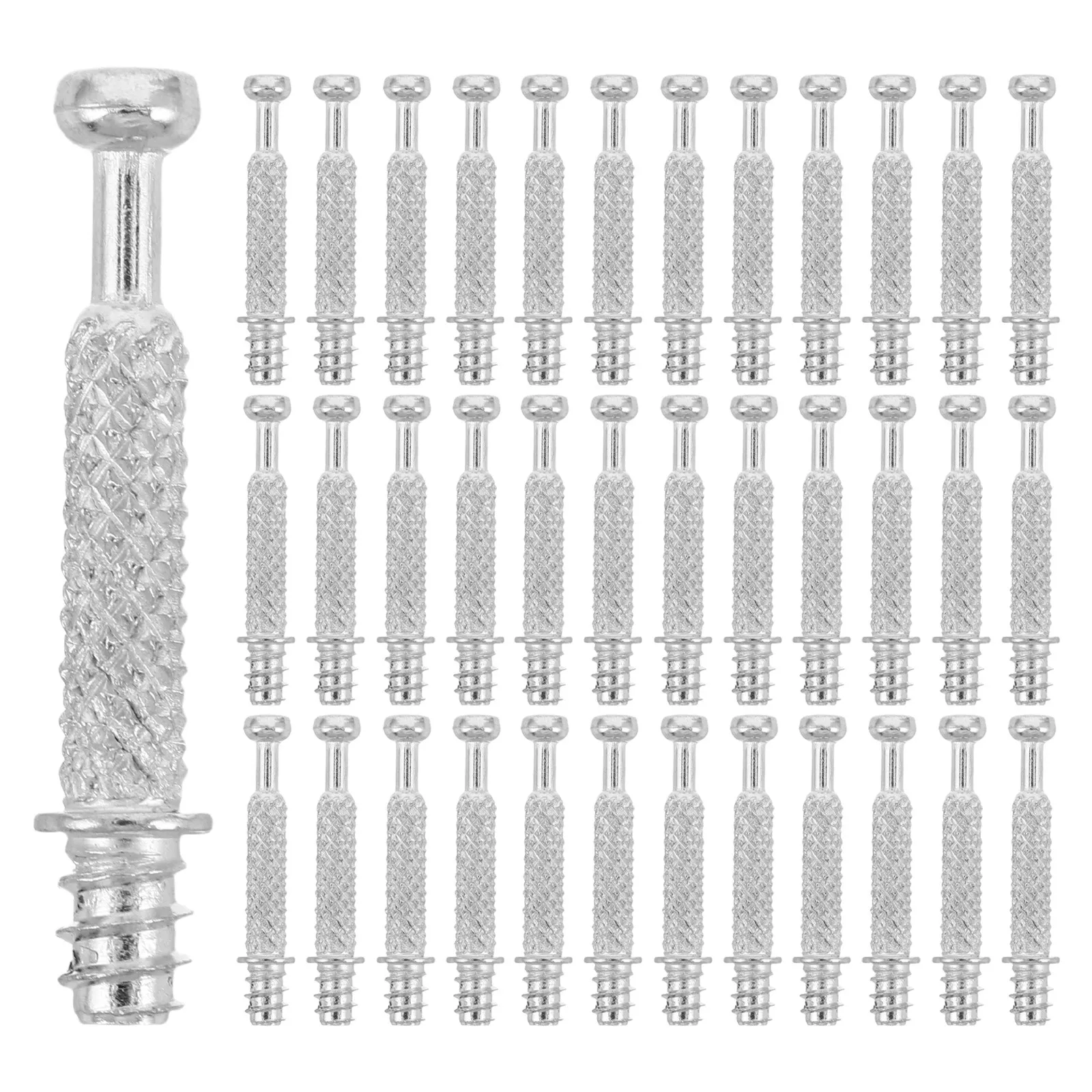 200pcs Cam Lock Bolts 40mm Knurled Self-Tapping Furniture Fasteners for Cabinet & Wardrobe Assembly