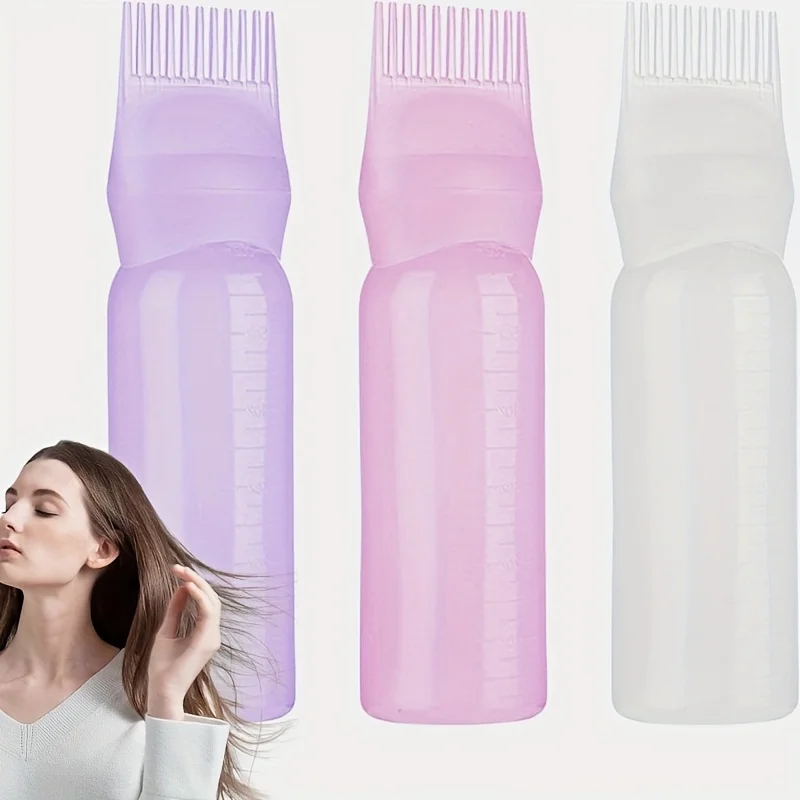 6OZ/120ML Hair Oil Applicator Bottle with Comb