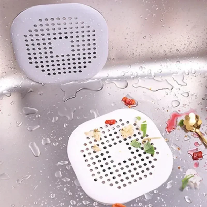 Bouchon de Vidange de Douche en Silicone, Attrape-Cheveux, Filtre d'Eau pour Évier de Cuisine, Accessoire pour la Maison