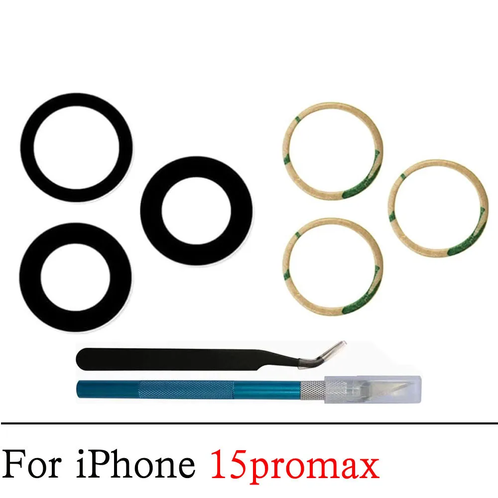 Back Camera Glass Replacement For iPhone 12 13 Mini 14 15 Plus Pro Max Rear Camera Lens With Remove Tools view 6