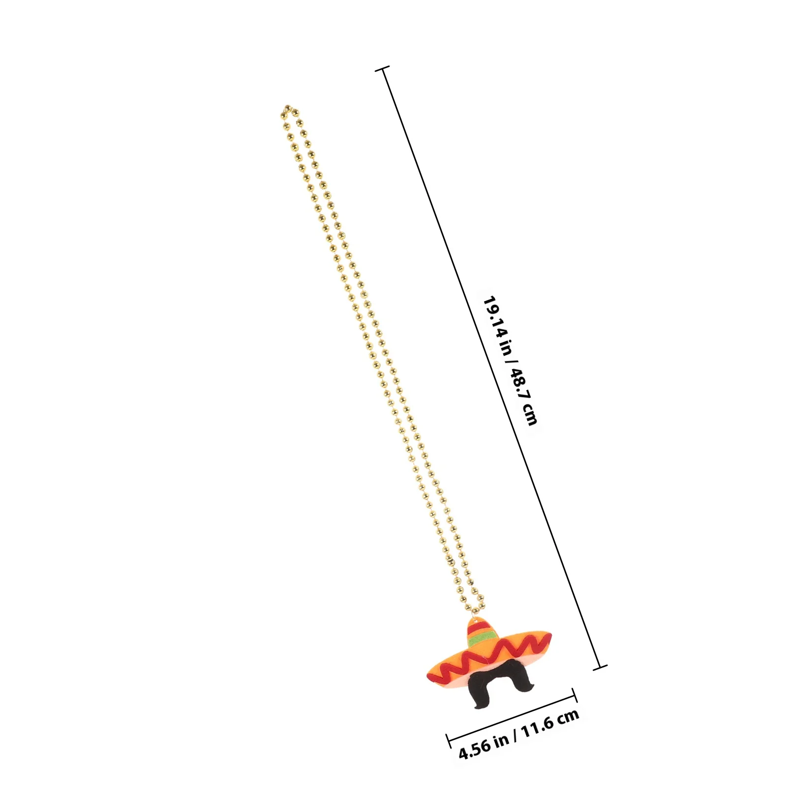 2Pcs Fiesta Party Necklace Colorful Mexican Theme Hanging Charm for Carnival Birthday Christmas Decoration Lovely Cartoon