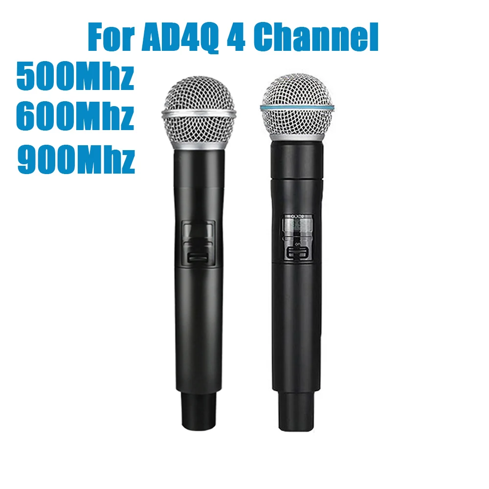 Leicozic Beta58 SM-58A AD4Q Wireless Microfono Transmitter 500/600/900Mhz 4 Ch Microfone Accessories Dynamic Wireless Microphone