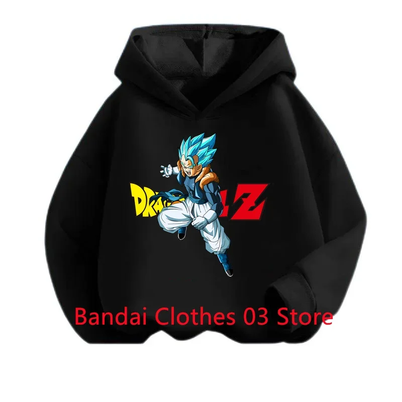 Felpa per bambini ragazza felpa con cappuccio neonata vestiti Goku top Boy Dragonball capispalla da 2 a 12 anni 2024 abbigliamento primaverile per bambini