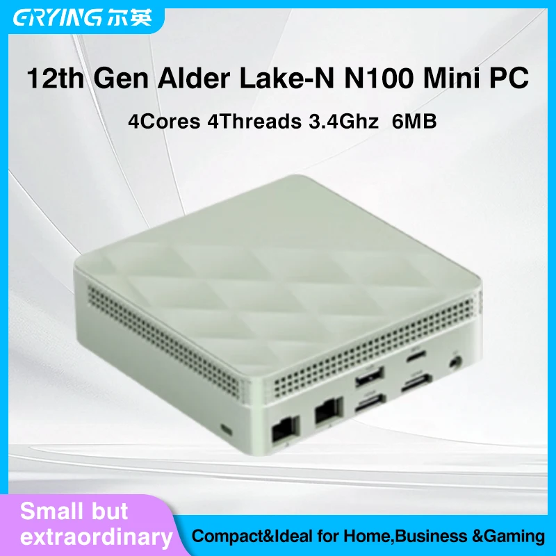 

Erying N100 Mini PC Windows 11 Pro 12th Gen Alder Lake-N N100 DDR4 Dual Channel M.2 SSD WIFI5 Desktop Office Gaming Computer