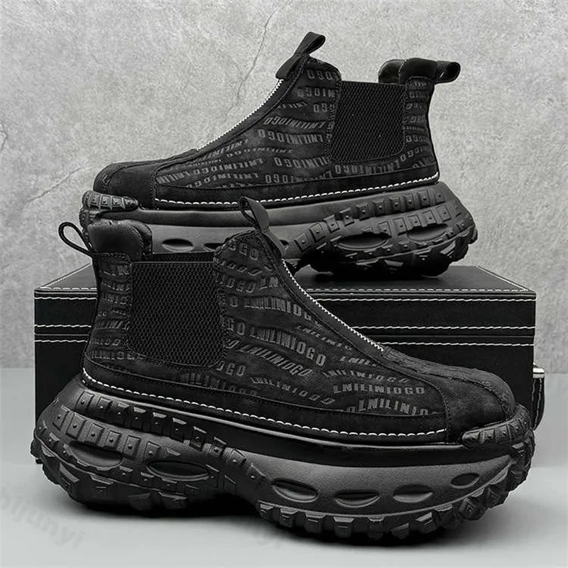 

2025 Autumn Men Outdoor Ankle Boots Comfortable Non Slip Casual Shoes Short Boots Fashion High Top Sports Shoes Botas Hombre